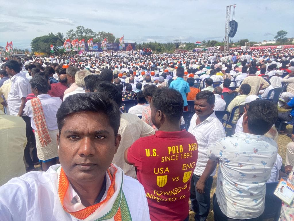 Bharat Jodo Yatra — Massive Public Rally